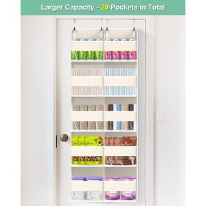 Organisateur suspendu pour porte, 5 niveaux, 10 grandes poches, 10 poches en filet, rangement pour bébé - Product Image 3