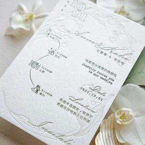 Invitations de <span class=keywords><strong>mariage</strong></span> françaises haut de gamme personnalisées, papier cartonné en coton, impression numérique, papier artistique, échantillonnage rapide - Product Image 3