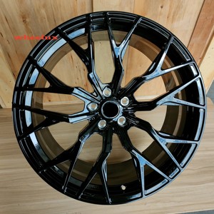 Wheelux Color Negro 18-24 pulgadas 5 agujeros <span class=keywords><strong>llantas</strong></span> de ruedas de coche de aleación forjada para BMW 4 5 6 7 Series E60 F30 E90 E70 <span class=keywords><strong>X5</strong></span> E36 M3 <span class=keywords><strong>E46</strong></span> ruedas - Product Image 3