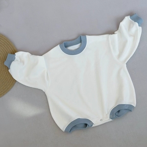 春秋季纯色连体衣婴幼儿男童女童衣服长袖儿童连体衣 - Product Image 6