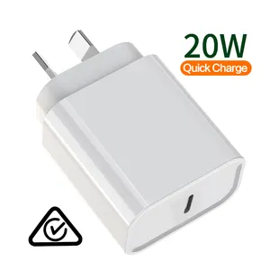 Australia SAA Certified AU Plug 20W PD Wall Adapter Charger Type C Portable mobile phone Charger