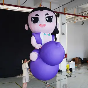 Kustom iklan balon tiup besar hewan kartun maskot raksasa balon Calabash bersaudara