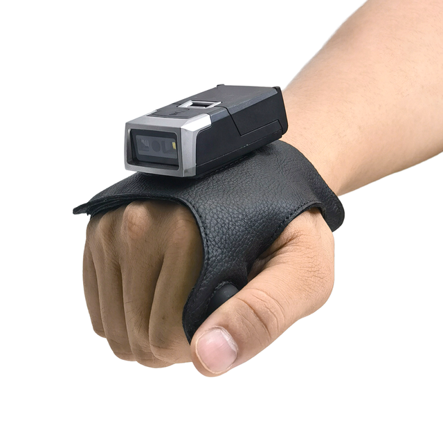 Henex 1D 2D Barcode Scanner Glove Wearable Wired Hands-free Interface USB & COM Stocked for Warehouse Use 3-Year Warranty