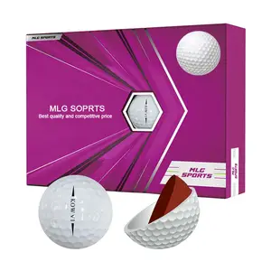 USGA適合2ピースカスタム印刷ロゴSurlynゴルフボールギフトボックスパッケージ付き