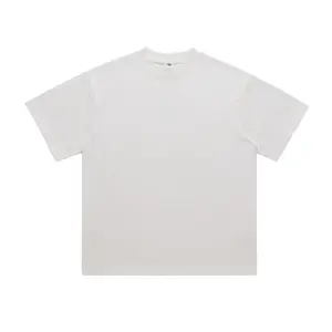Men's solid color 230G short sleeve loose base T-shirt men Oversize style super large pure cotton