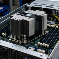 KYL1718-2UA 2U Pendingin CPU Server Aktif untuk AMD EPYC 4004, 4005, Soket LGA1718, TDP 170W, Kipas 60mm 14000RPM