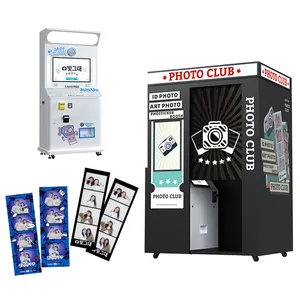 En iyi fiyat kalite otomatik fotoğraf Kiosk standında anında fotoğraf baskı çok tarzı serin fotoğraf kabini makinesi