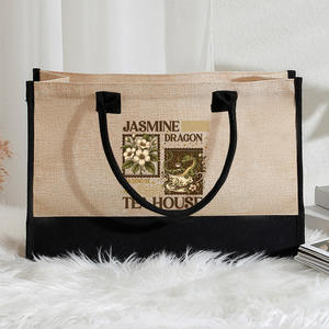 1 sac de plage en toile personnalisé de grande taille avec motif de salon de <span class=keywords><strong>thé</strong></span> Jasmine <span class=keywords><strong>Dragon</strong></span>, cadeau monogramme - Product Image 4