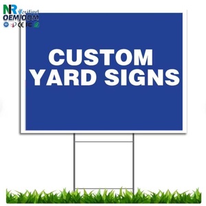 Letrero de Jardín Personalizado al por Mayor con Forma y Logotipo Impresos, 18*24 Pulgadas, Letrero de Plástico Corrugado - Product Image 1