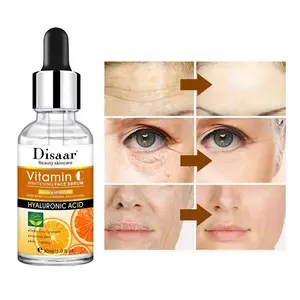 Oem Organische Vitamine C Whitening Gezichtshuid Serum Natuurlijke Huidverzorging Hydraterende Anti Leeftijd Serum