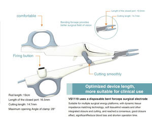 Alat bedah hewan listrik, <span class=keywords><strong>Forceps</strong></span> Laparoskopik alat segel Ligasure elektrobedah - Product Image 4