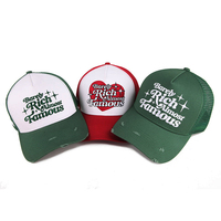 Gorras de Béisbol Estilo Camionero Personalizadas de 5 Paneles con Malla Lisa, Bordado y Efecto Desgastado
