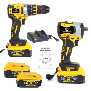 ชุดเครื่องมือไฟฟ้าไร้สาย AG96 21V แบตเตอรี่ลิเธียมไอออน พร้อมประแจบลัชเลสไร้สาย เครื่องเจียร และกล่องอลูมิเนียมแข็งแรง - Product Image 3