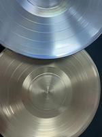 Promotion : Disques décoratifs LP 7, 10 et 12 pouces, couleur or ou argent, pour décoration, pressage de vinyle PVC.