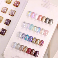 DANNY COLL 48 Couleurs Boîte Étoile Diamant Gel Magnétique Scintillant Réfléchissant, Kit de Vernis à Ongles Gel UV Sans HEMA à Dissoudre