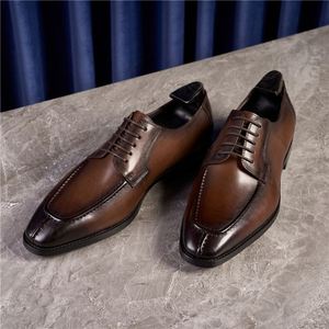 Chaussures italiennes en cuir faites à la main, grande taille, à lacets, antidérapantes, légères et respirantes, spécialement conçues pour les hommes de bureau et professionnels - Product Image 3