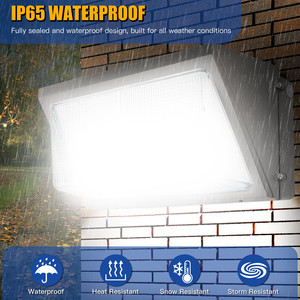 LED Wall Pack Light 120W with Dusk to Dawn Photocell and Glass Lens Security Flood Commercial and Industrial Outdoor Wall Lights - Product Image 3