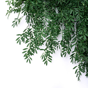 Olive <b>Leaf</b> <b>Wall</b> Hanging 1.2M Green Silk Artificial Plant Outdoor <b>Decor</b> - Product Image 2