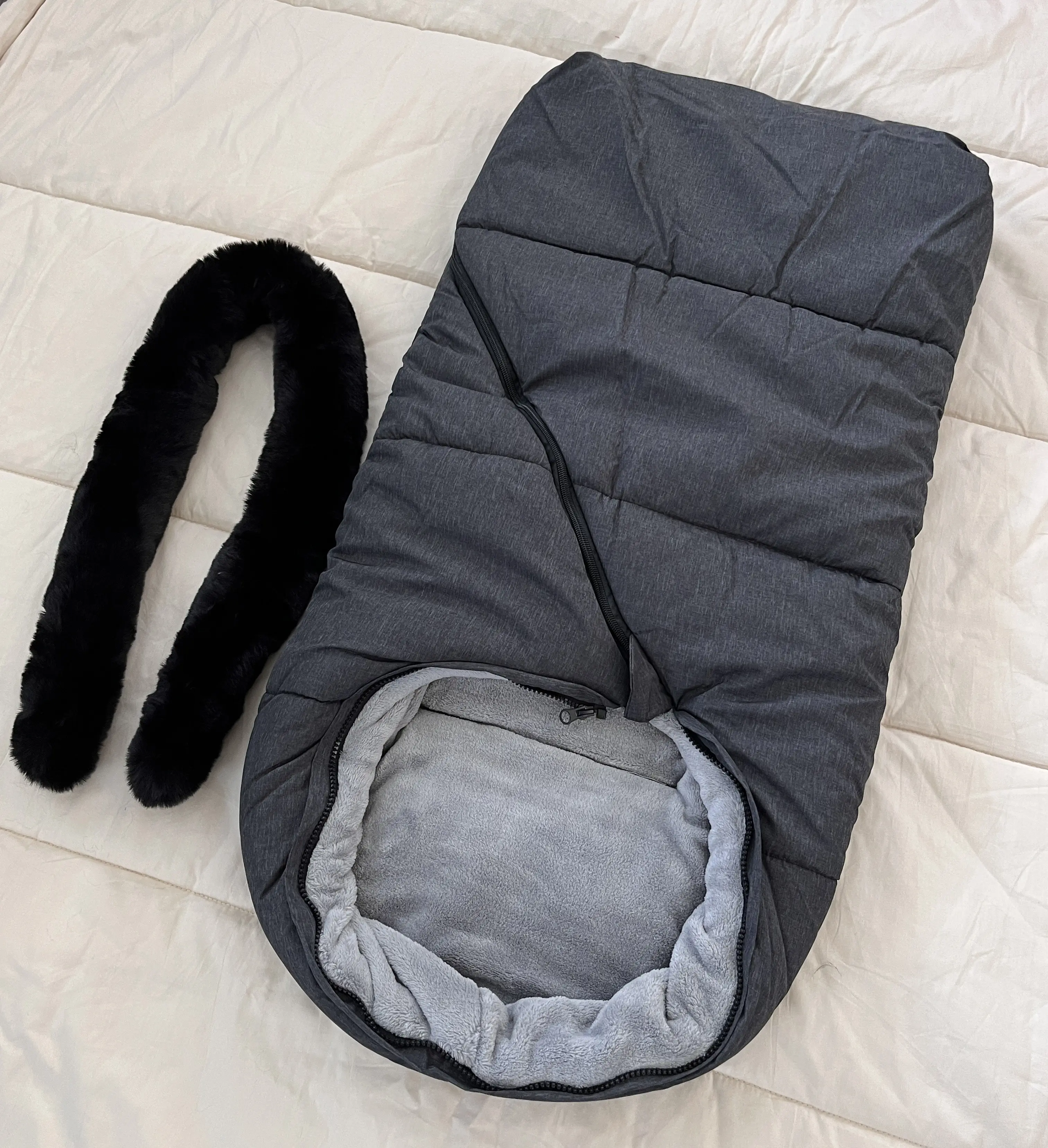 حقيبة نوم للأطفال دافئة في الطقس البارد حقيبة نوم مريحة بطانة قدم لحماية القدم للطفل