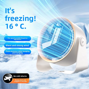 Ventilador de Circulación de Aire de Escritorio, Ventilador Eléctrico Portátil de Mesa, Flujo de Aire Turbo Silencioso, Viento Fuerte, Velocidad Ajustable, para Dormitorio u Oficina - Product Image 3