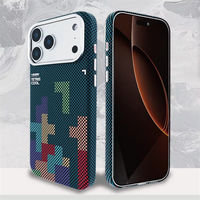 Nouvelles coques de téléphone magnétiques fines en fibre de carbone texturée pour iPhone 17 Pro Max 16 15 14 – Coque arrière antichoc en PC rigide