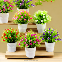 Plante artificielle en pot pour salle de bain, fausse plante pour décoration intérieure, fleurs artificielles en pot, décoration de bureau, plante verte