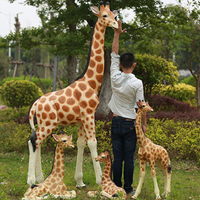 Accessoires de mariage décoration animaux taille réelle jungle safari animaux fibre de verre éléphant girafe zèbre statue à vendre