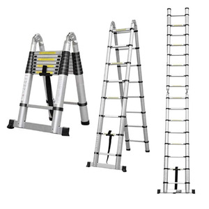Échelle <span class=keywords><strong>télescopique</strong></span> <span class=keywords><strong>en</strong></span> <span class=keywords><strong>aluminium</strong></span> de 2,5 m au design moderne, structure combinée économique avec prix de l'échelle articulée - Product Image 2