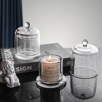 Botol Lilin Kubah Transparan Beraroma, Botol Diffuser Lilin, Stoples Lilin Kaca Unik Dengan Tutup