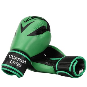 หนังแท้ที่กำหนดเองทำสีดำมวยถุงมือ - Product Image 5