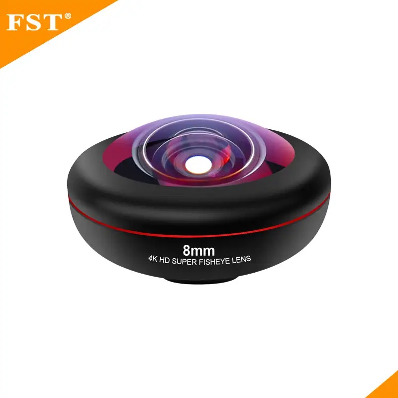 FST-lente de teléfono móvil externo con clip deslizante, lente superojo de pez 238, adecuada para cámara de teléfono móvil de Apple, venta al por mayor