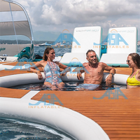 Yacht gonflable Drop Stitch Piscine flottante Mer Océan Plage Grande piscine gonflable profonde de Chine pour Yachts