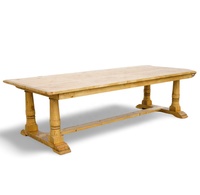 Table à manger rustique en pin massif de 72 pouces, pliable, pour la maison, l'hôtel, l'hôpital ou le parc