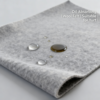 Feutre industriel antistatique absorbant l'huile, feutre imperméable pour yourte, feutre laminé PVC pour la gestion des déversements et la construction