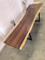 Nouvelle grande table de bureau en bois massif de style européen, plateau de table en bois naturel à bords bruts, mobilier de bureau, plateau de table à manger