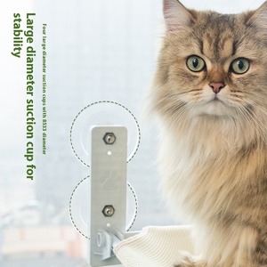 Hamac de fenêtre amovible rétractable <span class=keywords><strong>suspendu</strong></span> ventouse pour chat en verre nid de couchage pour chat peut être personnalisé - Product Image 2