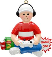 Ornement de Noël Gamer Boy 2027, décor personnalisé de manette de jeu vidéo