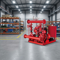 Pompe à incendie automatique à double alimentation contrôlée par PLC avec moteur diesel et moteur électrique, garantie 1 an pour la protection des usines et des entrepôts