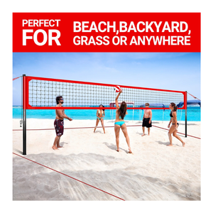 Système <span class=keywords><strong>de</strong></span> <span class=keywords><strong>filet</strong></span> <span class=keywords><strong>de</strong></span> <span class=keywords><strong>volley</strong></span>-<span class=keywords><strong>ball</strong></span> <span class=keywords><strong>extérieur</strong></span> 32*8 pieds 3 réglables en hauteur en rouge-Filets <span class=keywords><strong>de</strong></span> badminton - Product Image 6