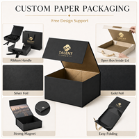 Boîte magnétique rigide pliable en carton de taille personnalisée, emballage de luxe, boîte cadeau pliable avec couvercle à fermeture magnétique
