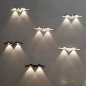 Lámpara de Pared Moderna e Innovadora con Pantalla de Vidrio, Madera, Luz Blanca Cálida, E27 LED, para Dormitorio, Interior del Hogar - Product Image 3