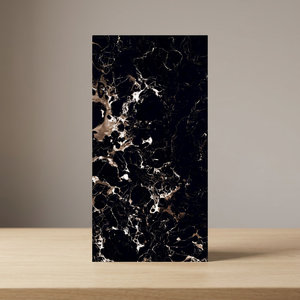 Ocean Black Luxury Glossy Marble Look Glazed Porcelain Tiles 600x1200mm 60x120cm Floor <b>Wall</b> Tile - Product Image 4