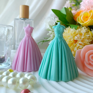 Molde <span class=keywords><strong>de</strong></span> silicona para vestido <span class=keywords><strong>de</strong></span> novia DIY, <span class=keywords><strong>pastel</strong></span> <span class=keywords><strong>de</strong></span> <span class=keywords><strong>Fondant</strong></span> hecho a mano para hornear, <span class=keywords><strong>de</strong></span> encaje vestido <span class=keywords><strong>de</strong></span> novia, moldes para velas 3D, regalo <span class=keywords><strong>de</strong></span> San Valentín - Product Image 2