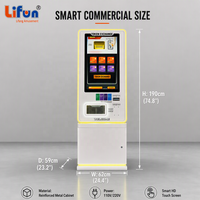 Distributeur automatique de jetons à écran tactile LIFUN, machine d'échange de monnaie en libre-service, équipement de parc d'attractions
