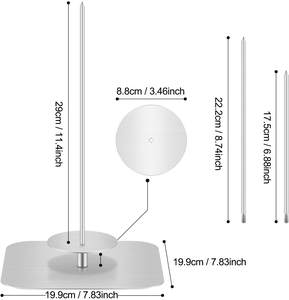Nouveau support vertical à 3 tiges pour barbecue 3 pointes et plaque amovible en acier inoxydable pour barbecue, accessoires <span class=keywords><strong>de</strong></span> grillade <span class=keywords><strong>de</strong></span> broche <span class=keywords><strong>de</strong></span> barbecue en acier inoxydable - Product Image 3