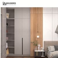 Dressing résidentiel australien, vitrine en verre avec éclairage LED, rangement suspendu et étagères séparés pour la maison
