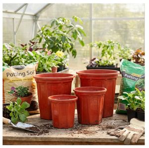 Pots de pépinière en plastique rouge durables, grande capacité, pour la propagation des plantes et le développement des racines d'arbres A300 - Product Image 1