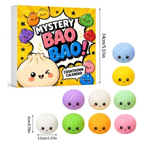 Calendrier de l'Avent Mystery Dumpling à Neuf Compartiments, Boîte Mystère, Jouet Fidget Squishy pour Enfants et Adultes - Product Image 6