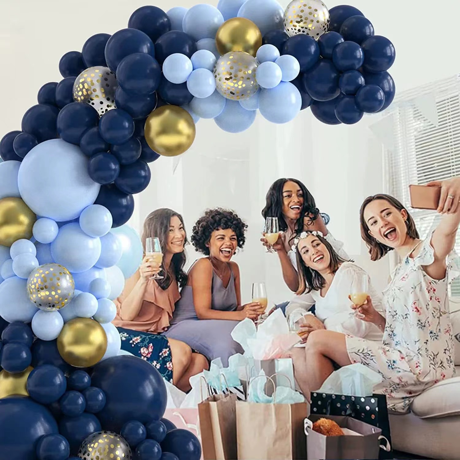 Globos De Color Azul Marino, 100 Globos De Fiesta Para Celebración, Festival, Fiesta De Cumpleaños, Boda, Decoración De Baby Shower (10 Pulgadas