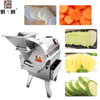 Commerciële groentesnijder, wortelsnijder, industriële groentesnijmachine, uiensnijder (boven- en ondersnijder), aardappelchipsnijder